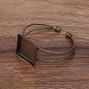 Brass Cuff Bangle Makings MAK-WH0001-05AB-1