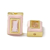 Rack Plating Brass Rectangle Beads KK-C007-14G-04-2