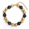 Simple Fashion Round Stainless Steel Beaded Bracelets for Women UG2742-16-1