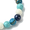 Summer Beach Turtle/Starfish Dyed Synthetic Turquoise Bracelets BJEW-JB10896-5