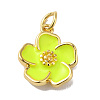 Rack Plating Brass Enamel Charms KK-O142-56G-03-1