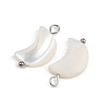 Natural Shell Moon Pendants STAS-D378-37P-2