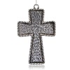Tibetan Style Alloy Cross Big Pendant Cabochon Settings PALLOY-J471-08AS-1