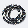 Electroplate Glass Beads Strands EGLA-A034-T1mm-K06-2