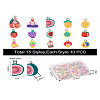 Craftdady 150Pcs 15 Style Handmade Polymer Clay Charms CLAY-CD0001-09-15