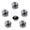 20Pcs Transparent Plastic Ring Boxes OBOX-YW0001-01-1