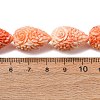 Synthetic Coral Dyed Carved Beads Strands SH-CBAE713-01A-4