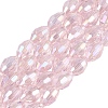 Electroplate Transparent Glass Beads Strands LS-GL-N002-01A-A03-1
