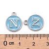 Platinum Plated Alloy Enamel Charms X-ENAM-S118-04N-P-3