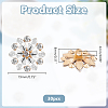 30Pcs Alloy Rhinestone Shank Buttons BUTT-HY0001-29-2