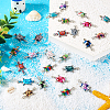 42Pcs 21 Colors Alloy Enamel Connector Charms ENAM-TA0001-78-5