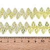 Electroplate Transparent Glass Beads Strands EGLA-N056-03A-03-4