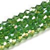 Transparent Electroplate Glass Beads Strands EGLA-A039-T3mm-B03-1