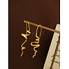 Spiral Brass Dangle Earrings FS-WG9867F-01-2