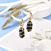 Copper Wire Wrapped Natural & Synthetic Gemstone Dangle Earrings for Women EJEW-JE04628-4