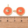 Brass Enamel Pendants KK-CJC12A6-01C-G-3