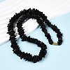 Natural Amber Nuggets Graduated Beaded Necklaces NJEW-T019-02-1