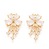 Brass Micro Pave Cubic Zirconia Pendants KK-N263-50G-1