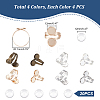DIY Double Blank Dome Finger Ring Making Kit DIY-UN0004-25A-3