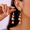 Alloy Plastic Imitation Pearl Dangle Earrings FS-WGA0CA5-02-1