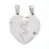 304 Stainless Steel Split Pendants STAS-F168-10P-2