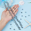 Electroplate Transparent Glass Beads Strands EGLA-FI0001-01B-3