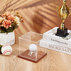 1 Set Square Acrylic Dust-Proof Display Boxes with Wooden Base AJEW-OC0013-56C-4