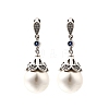 Shell Pearl Round Pendants STER-L067-02P-1