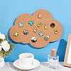Cloud Wall Mounted Brooch Jewelry Display Cork Tray AJEW-WH0433-01H-5