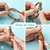 4Pcs 2 Colors Adjustable Braided Waxed Cord Macrame Pouch Bracelet Making MAK-CJ0001-18-4
