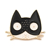 Golden Alloy Enamel Brooch JEWB-U004-04G-03-1