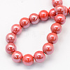 Pearlized Handmade Porcelain Round Beads PORC-S489-8mm-14-2