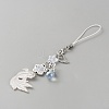 Fish Alloy Acrylic Mobile Straps HJEW-WH0036-125A-2