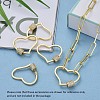 Brass Micro Pave Clear Cubic Zirconia Screw Carabiner Lock Charms ZIRC-E164-05G-6