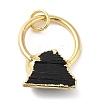 Natural Black Tourmaline Pendants G-C050-01G-2