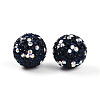 Polymer Clay Pave Rhinestone Beads RB-T018-01G-2