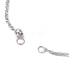 304 Stainless Steel Singapore Chain Bracelets Making AJEW-JB01307-02-2