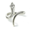 Snake Alloy Open Cuff Rings RJEW-K275-68AS-2