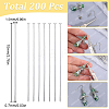 200Pcs Brass Flat Head Pins KK-SC0005-26A-2