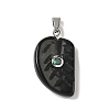 Natural & Synthetic Mixed Gemstone Carved Pendants G-P599-04P-2