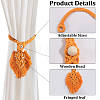 2Pcs Handmade Macrame Leaf Curtain Tiebacks AJEW-CN0003-65D-5