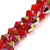 Baking Painted Transparent Glass Beads Strands GLAA-F029-TM6mm-02-1