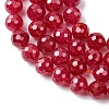 Lab Grown Red Corundum Beads Strands G-Z123-A01-6mm-4