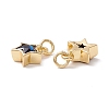 Brass Cubic Zirconia Charms FIND-Z005-02E-2