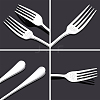 Globleland 1 Set 2Pcs 304 Stainless Steel Fork AJEW-GL0001-19-046-4