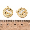 304 Stainless Steel & Natural Shell & Rhinestone Pendants SA-CBA49D2-06G-01-3