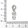 Brass Rhinestone Pink Enamel Bouquet European Dangle Charms LS-KK-P324-06P-3