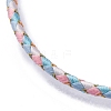 Polyester Cord Braided Bracelet Makings MAK-Z003-01G-02-2