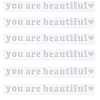 PVC You Are Beautiful Self Adhesive Car Stickers STIC-WH0013-10A-1