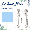 2Pcs 925 Sterling Silver Rhinestone Pendant Bails FIND-ME0001-74B-2